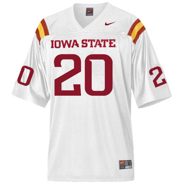 Iowa State Cyclones Men's #20 Aric Horne Nike NCAA Authentic White College Stitched Football Jersey QY42O32YP